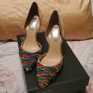 Sequin mutilcolor pumps